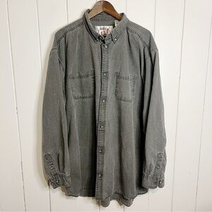 Pier Connection 100% Cotton Grey Button Down Shirt. Size 2XL.